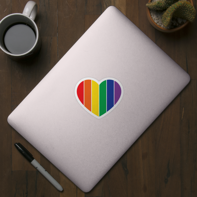 PRIDE Rainbow Heart by hinoonstudio